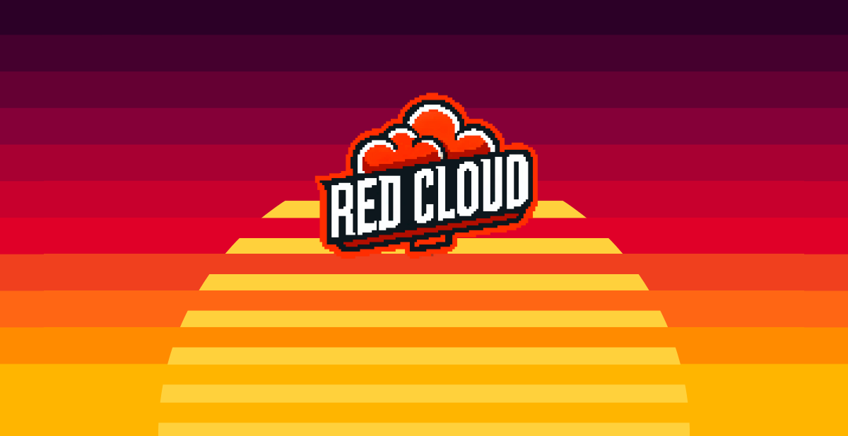 RedCloud Games pixel sunset logo